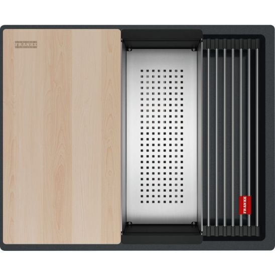 Conjunto fregadero de granito Franke Kanon 125.0749.660, grifo de cocina Franke Lina 115.0626.020
