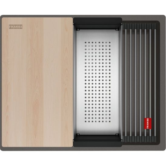 Conjunto fregadero de granito Franke Kanon 125.0749.663, grifo de cocina Franke Lina 115.0693.229
