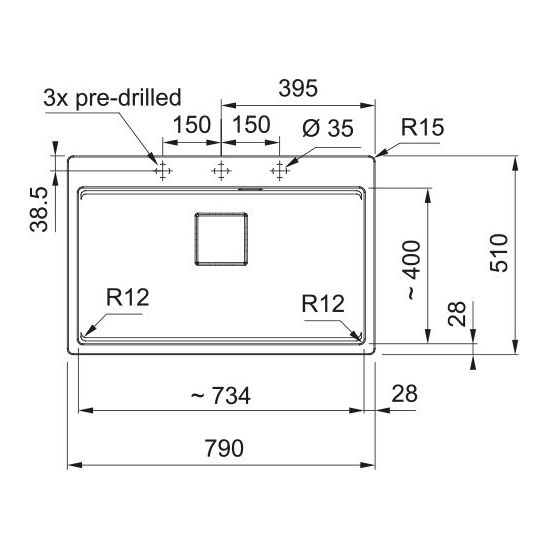 Conjunto fregadero de granito Franke Kanon 114.0749.636, grifo de cocina Franke Lina 115.0626.082