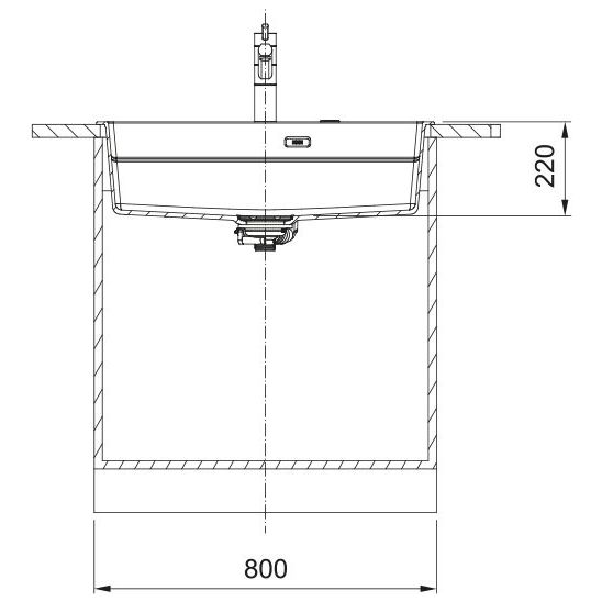 Conjunto fregadero de granito Franke Kanon 114.0749.636, grifo de cocina Franke Lina 115.0626.082