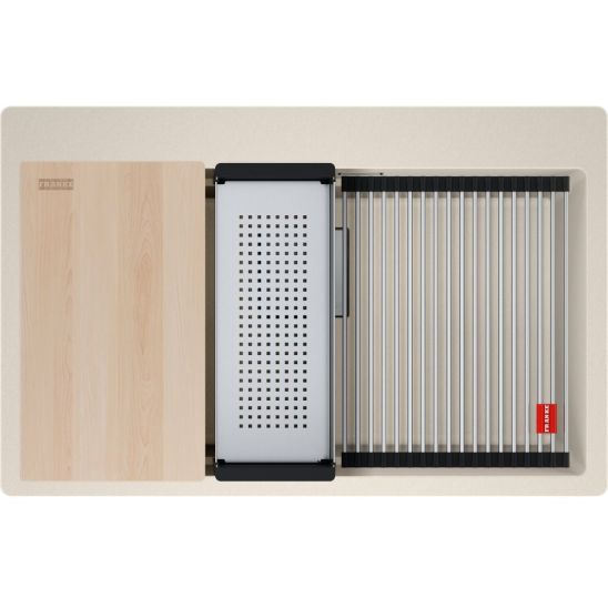 Conjunto fregadero de granito Franke Kanon 114.0749.636, grifo de cocina Franke Lina 115.0626.082