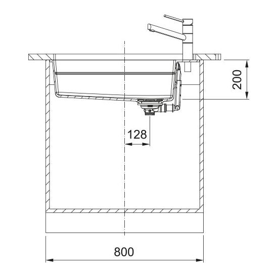 Conjunto fregadero de granito Franke Kanon 125.0749.668, grifo de cocina Franke Lina 115.0626.057