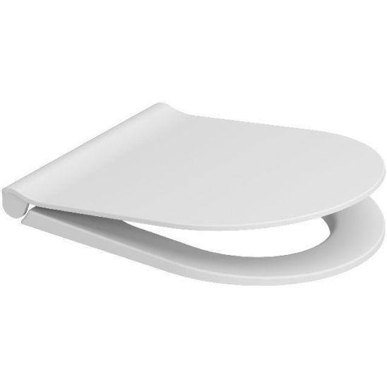 Conjunto taza de inodoro Ceramica Dolomite Mirto Round D474901, tapa de inodoro Ceramica Dolomite S473301