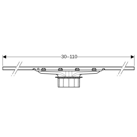 Conjunto desagüe lineal Geberit CleanLine 154.502.TE.1, desagüe de ducha Geberit CleanLine 154.152.00.1