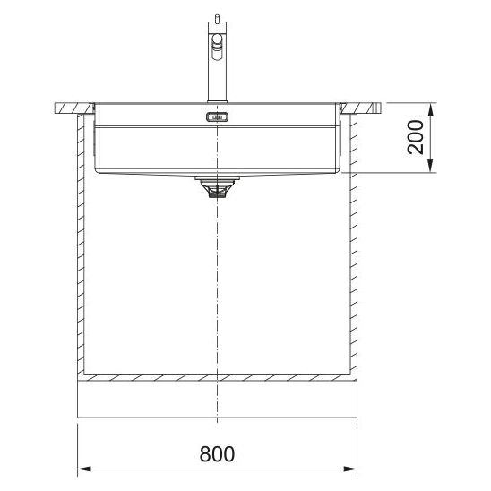Conjunto fregadero de acero Franke Box 127.0749.859, grifo de cocina Franke Smart Glenda 115.0747.475