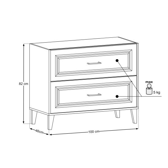 Conjunto armario Comad Dorothy Ristretto DOROTHY RISTRETTO 82-100-46-2S, lavabo Comad Lena UN-LENA-MB2, RISTRETTO 89-100-46 M