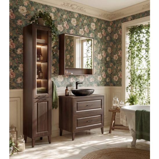Conjunto armario Comad Dorothy Ristretto DOROTHY RISTRETTO 82-80-46-2S, lavabo Comad Go GO80/DP-8095