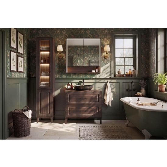 Conjunto armario Comad Dorothy Ristretto DOROTHY RISTRETTO 82-80-46-2S, lavabo Comad Go GO80/DP-8095