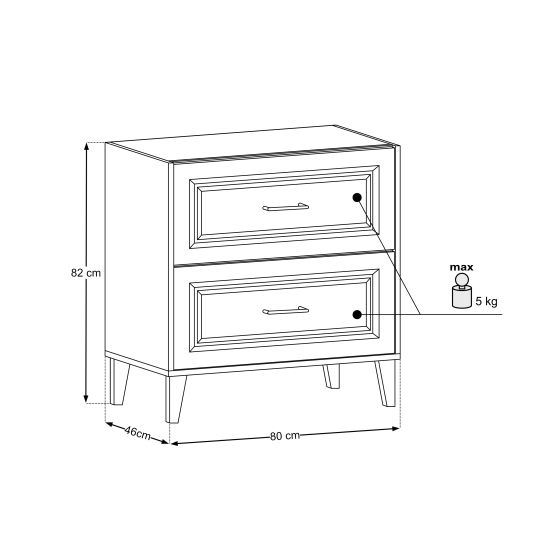 Conjunto armario Comad Dorothy Ristretto DOROTHY RISTRETTO 82-80-46-2S, lavabo Comad Go GO80/DP-8095