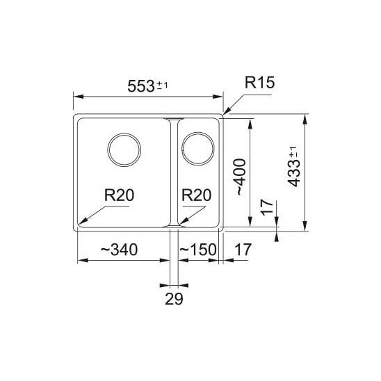 Conjunto fregadero de granito Franke Maris 125.0740.840, grifo de cocina Franke Lina 115.0626.055