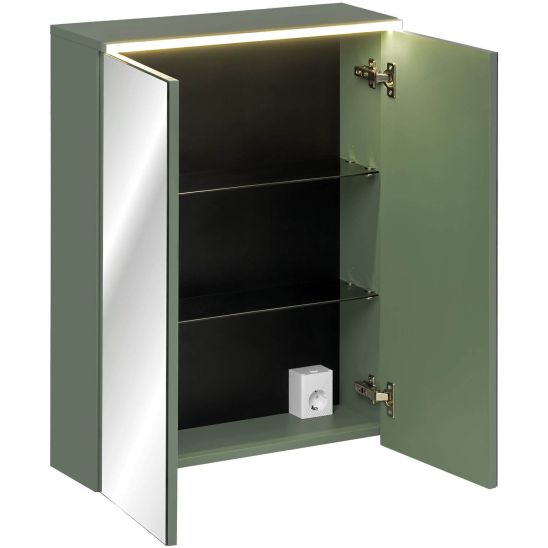 Conjunto armario Comad Sombra Green GREEN UN 84-60-2D, armario Comad Sombra Green SOMBRA GREEN 82-60-46-2S, SKY 1 BLACK MATT 60 DP ( E-8099-60 )