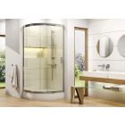 Conjunto cabina de ducha Deante Funkia KYP_051K, plato de ducha semicircular Deante Standard New KTA_053B