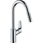 Conjunto fregadero de acero Hansgrohe S 71 43302800, grifo de cocina Hansgrohe Focus M41 31815000