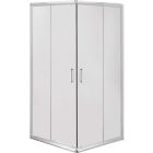 Conjunto cabina de ducha Deante Funkia KYC_642K, plato de ducha cuadrado Deante Corner KTC_042B, NHC_025C