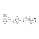 Conjunto taza de inodoro Roca Gap A34647L000, tapa de inodoro Roca Gap A801482211