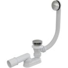 Conjunto bañera rectangular Slim Ravak Chrome Slim C721300000, sifón para bañera Ravak X01377, GPX2240015