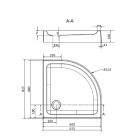 Conjunto cabina de ducha Cersanit Moduo S162-009, plato de ducha semicircular Cersanit Tako S204-003