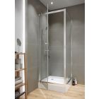 Conjunto cabina de ducha Cersanit Arteco S157-010, plato de ducha cuadrado Cersanit Tako S204-012