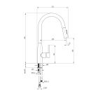 Conjunto fregadero de granito Deante Zorba ZQZ_7203, grifo de cocina Deante Lukrecja BDH_072M