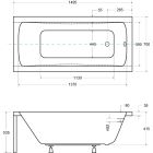 Conjunto bañera rectangular Besco Optima #WAO-150-PK, carcasa para bañera Besco #OAP-150-UNI