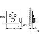 Conjunto grifo de bañera y ducha Grohe Grohtherm SmartControl 29125000, ducha con efecto lluvia Grohe Vitalio Comfort 26695000, 35600000, 27400000, 27851000, 28741002