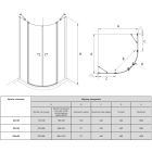 Conjunto conjunto de ducha Roca Victoria A5A9F18C00, cabina de ducha Roca Capital AM4309012M, A276260000