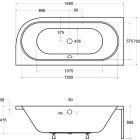 Conjunto carcasa para bañera Besco Avita OAV-170-NSR, bañera de esquina Besco Avita #WAV-170-NL