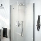 Conjunto cabina de ducha Oltens Byske 20001100, plato de ducha cuadrado Oltens Superior 17002000