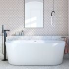 Conjunto bañera exenta Oltens Inga 12004000, embellecedor de tapón Oltens 09002000