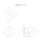 Conjunto taza de inodoro Oltens Jog 42001000, tapa de inodoro Oltens Jog 45102000