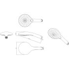 Conjunto alcachofa de ducha Oltens Saxan EasyClick 37100100, manguera de ducha Oltens Ronneby 37200100, 37401100