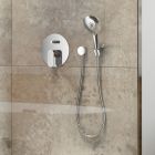 Conjunto grifo para ducha Oltens Gota 33101100, codo de conexión a pared Oltens Hvita 39303100, 37103100, 37200100