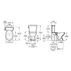 Conjunto taza de inodoro compacto Roca Carmen A3420A7000, cisterna Roca Carmen A3410A1000, A801B5200B
