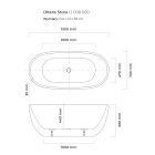 Conjunto bañera exenta Oltens Stora 12008000, embellecedor de tapón Oltens 09002000