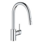 Conjunto fregadero de granito Grohe K400 31639AP0, grifo de cocina Grohe Concetto 31483002