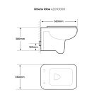 Conjunto marco empotrado Oltens Triberg 50001000, taza de inodoro con asiento de cierre suave Oltens Ribe 42011000