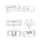 Conjunto armario Oltens Vernal 60004000, lavabo Oltens Vernal 41207000