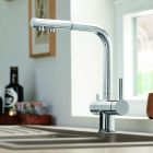Conjunto grifo de cocina Blanco Fontas-S II 525199, dispensador de líquidos Blanco Lato 525809