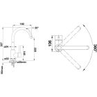 Conjunto fregadero de granito Blanco Legra 6 523334, grifo de cocina Blanco Mida 519418