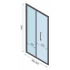Conjunto puerta de ducha Rea Rapid Fold REA-K6419, mampara de ducha Rea Rapid REA-K6423
