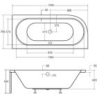 Conjunto bañera de esquina Besco Avita #WAV-160-NP, carcasa para bañera Besco Avita OAV-160-NSC