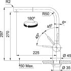 Conjunto fregadero de acero Franke Maris 122.0525.271, grifo de cocina Franke Atlas 115.0521.438
