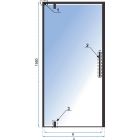 Conjunto puerta de ducha Rea Rapid Swing REA-K6408, mampara de ducha Rea Rapid REA-K6422