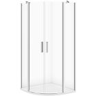 Conjunto cabina de ducha Cersanit Moduo S162-010, plato de ducha semicircular Cersanit Tako S204-004