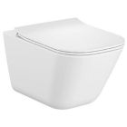 Conjunto taza de inodoro con asiento de cierre suave Roca Gap Square A34H472000, marco empotrado Roca Duplo One A890070020, A890195000, A890063000