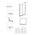 Conjunto puerta de ducha Deante Kerria Plus KTSX041P