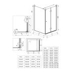 Conjunto puerta de ducha Deante Kerria Plus KTSX041P