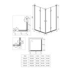 Conjunto puerta de ducha Deante Kerria Plus KTSXN43P