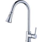 Conjunto fregadero de granito Laveo Barbados SBB520T, grifo de cocina Laveo Daru BLD069D