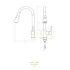 Conjunto fregadero de granito Laveo Barbados SBB520T, grifo de cocina Laveo Daru BLD069D